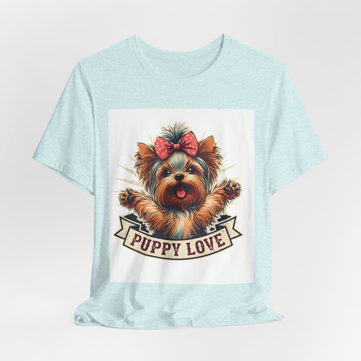 Puppy Love Tee — Cute Yorkie Dog Graphic T-Shirt