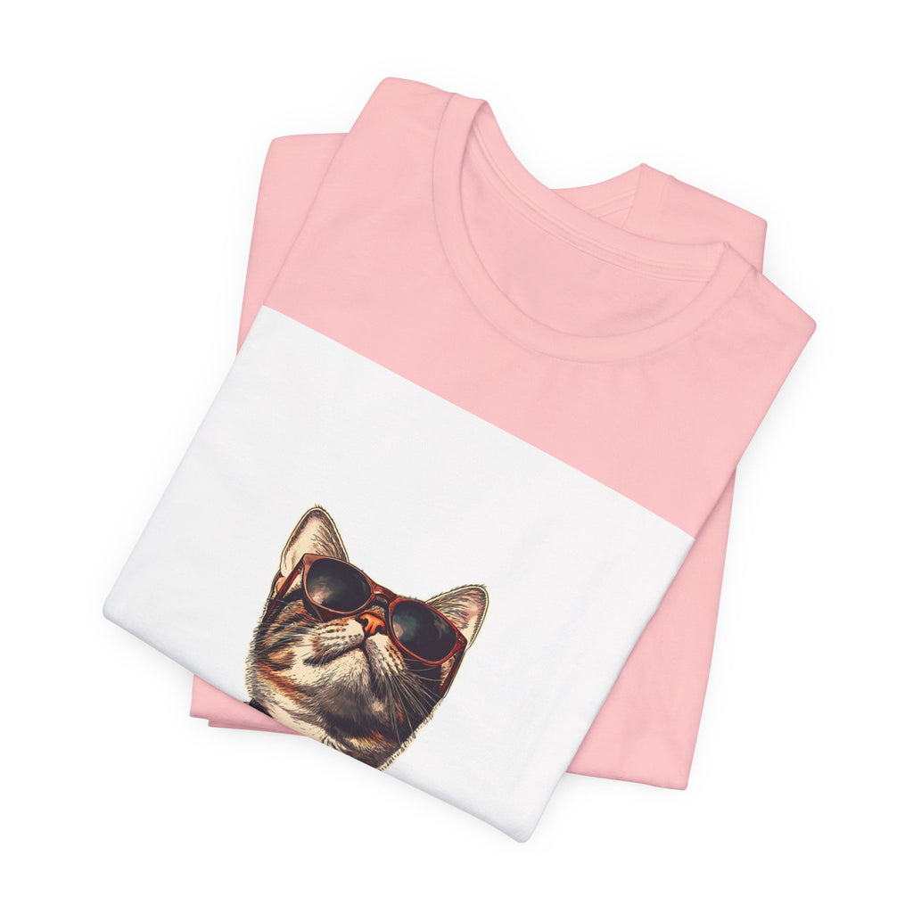 Cat in Sunglasses Hawaiian Shirt T-Shirt — Cool Vacation Cat Tee