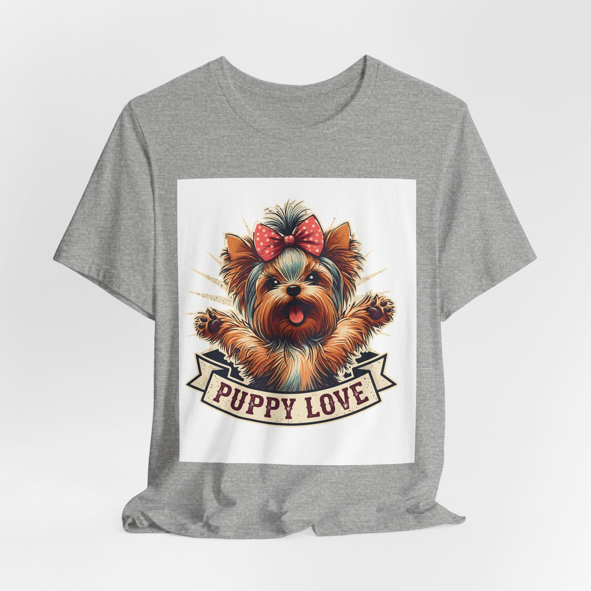 Puppy Love Tee — Cute Yorkie Dog Graphic T-Shirt