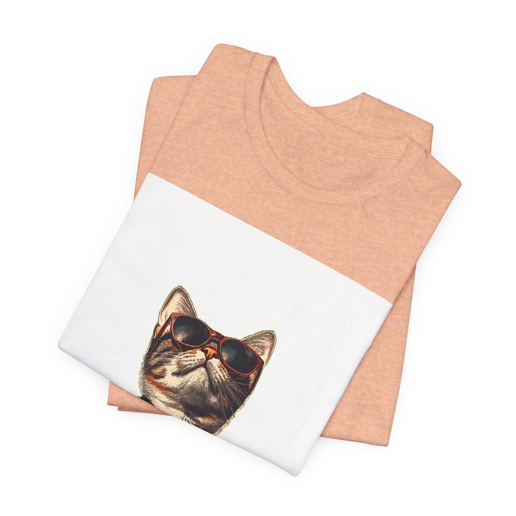 Cat in Sunglasses Hawaiian Shirt T-Shirt — Cool Vacation Cat Tee