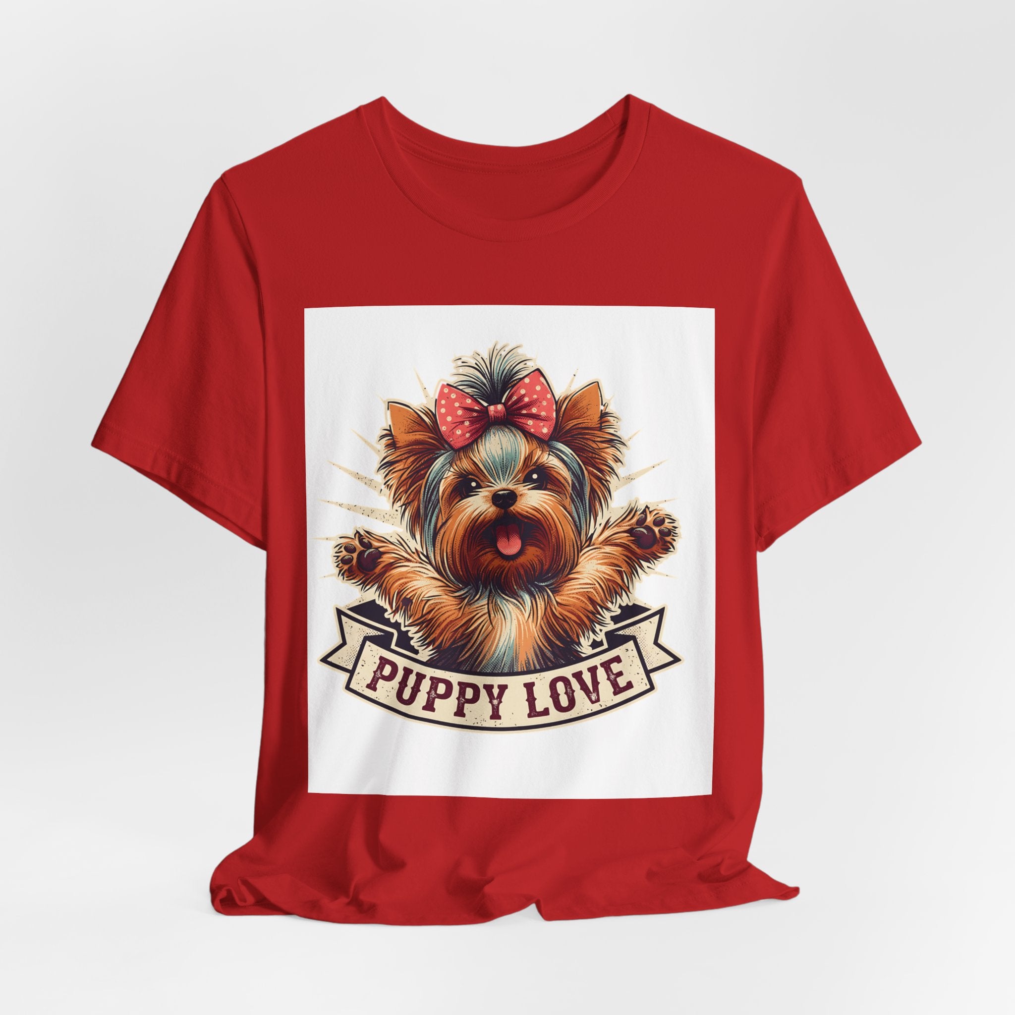 Puppy Love Tee — Cute Yorkie Dog Graphic T-Shirt