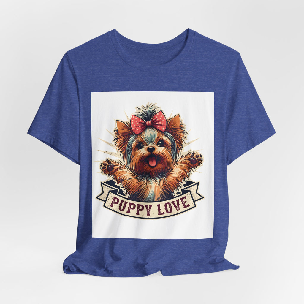Puppy Love Tee — Cute Yorkie Dog Graphic T-Shirt