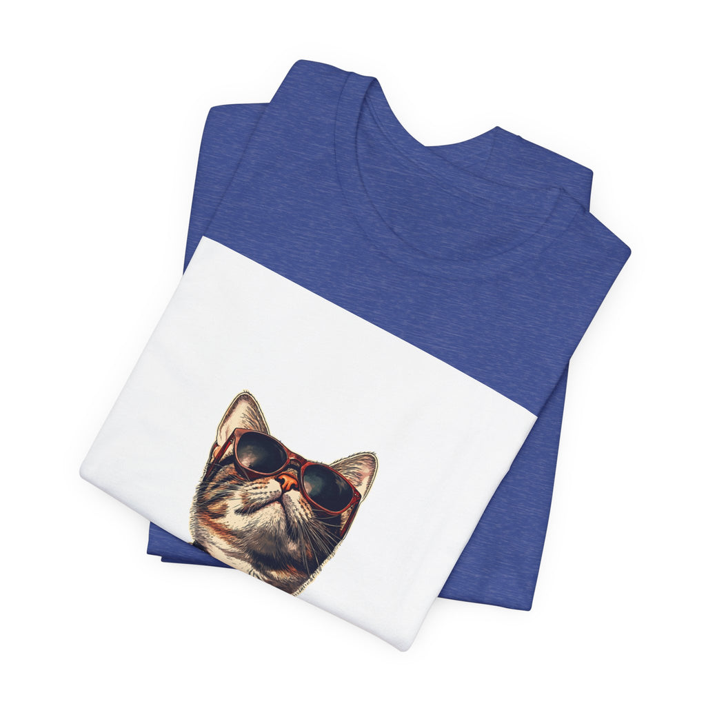 Cat in Sunglasses Hawaiian Shirt T-Shirt — Cool Vacation Cat Tee