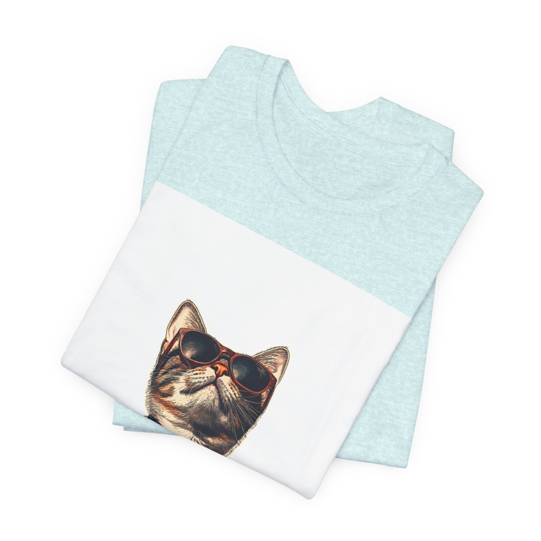 Cat in Sunglasses Hawaiian Shirt T-Shirt — Cool Vacation Cat Tee