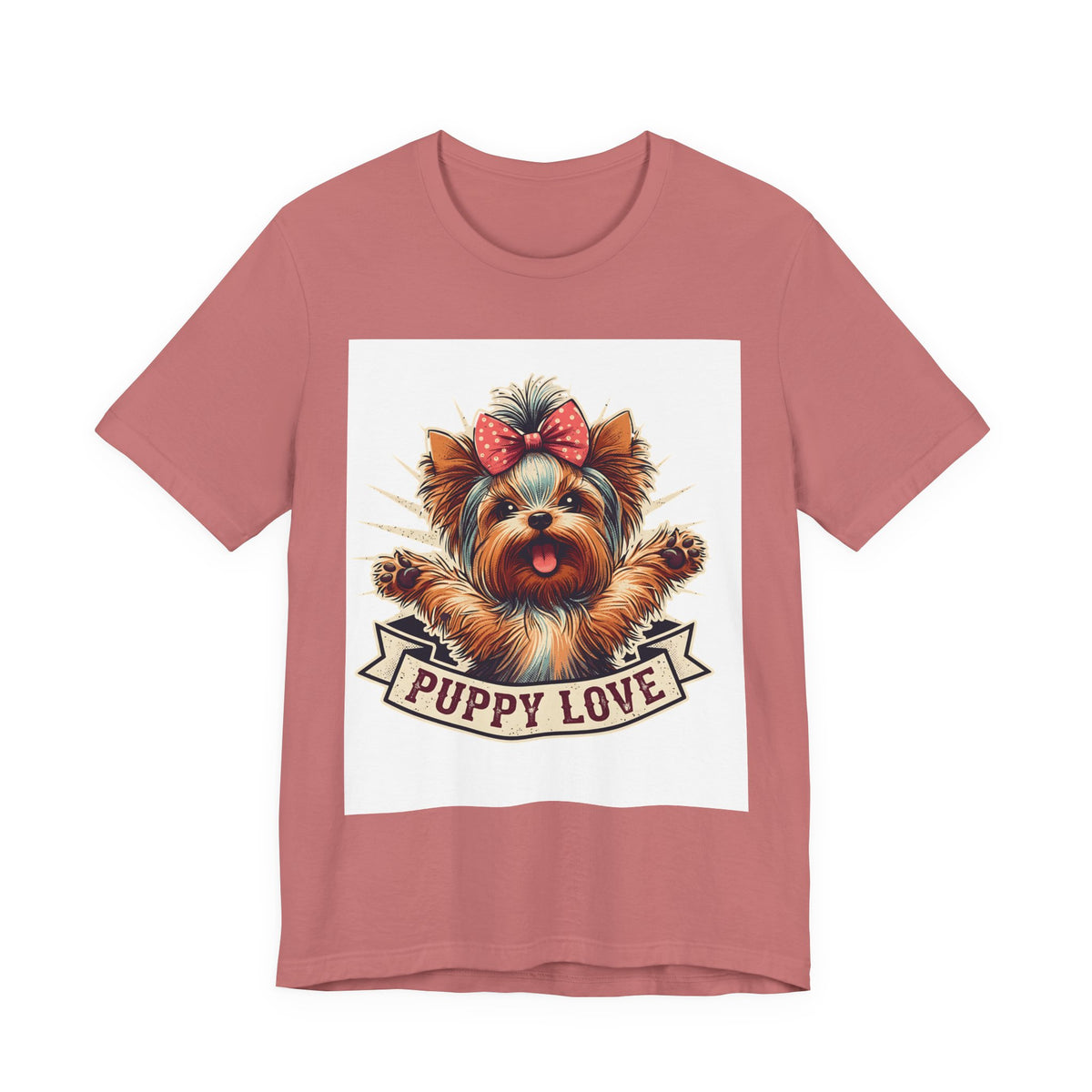 Puppy Love Tee — Cute Yorkie Dog Graphic T-Shirt