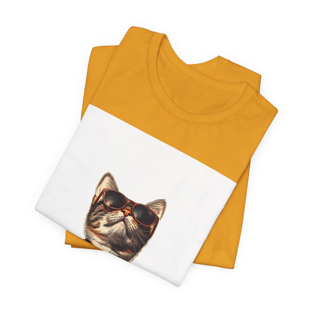 Cat in Sunglasses Hawaiian Shirt T-Shirt — Cool Vacation Cat Tee