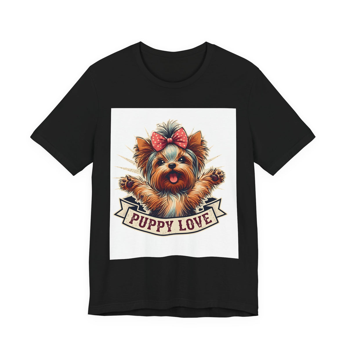 Puppy Love Tee — Cute Yorkie Dog Graphic T-Shirt