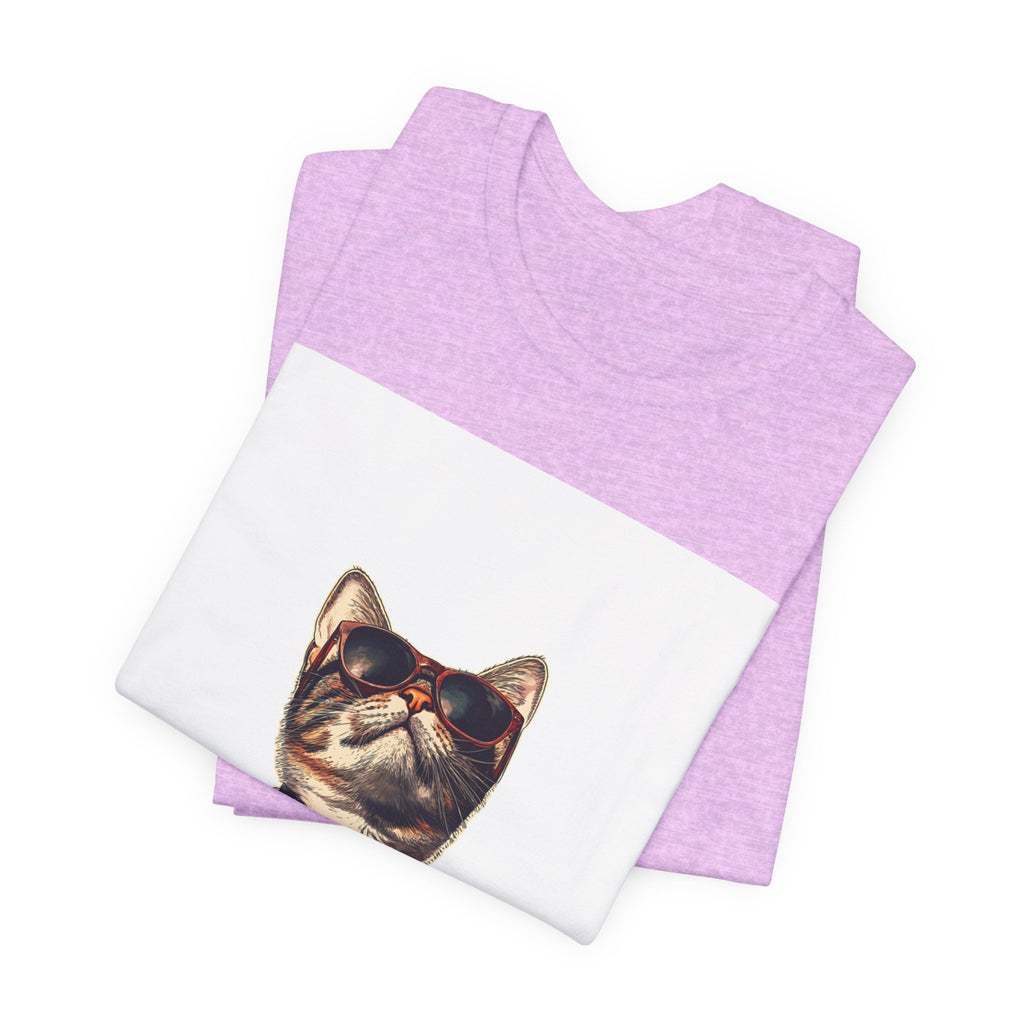 Cat in Sunglasses Hawaiian Shirt T-Shirt — Cool Vacation Cat Tee