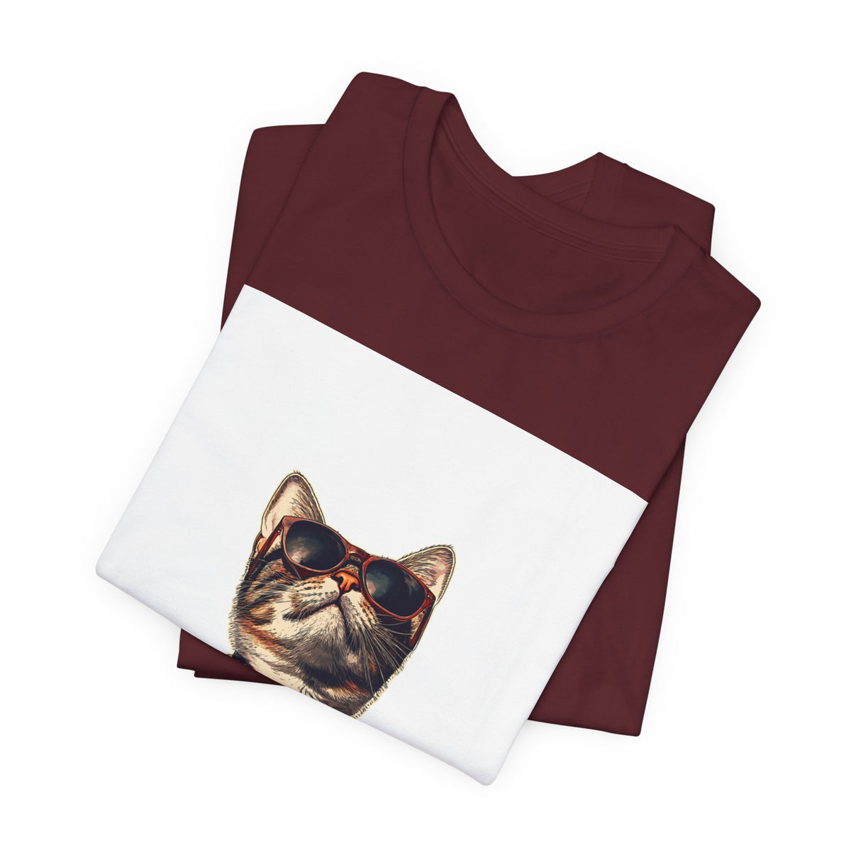 Cat in Sunglasses Hawaiian Shirt T-Shirt — Cool Vacation Cat Tee