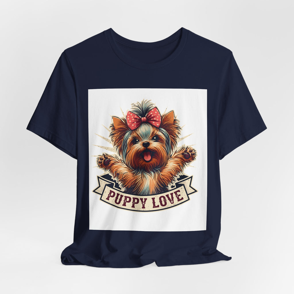 Puppy Love Tee — Cute Yorkie Dog Graphic T-Shirt