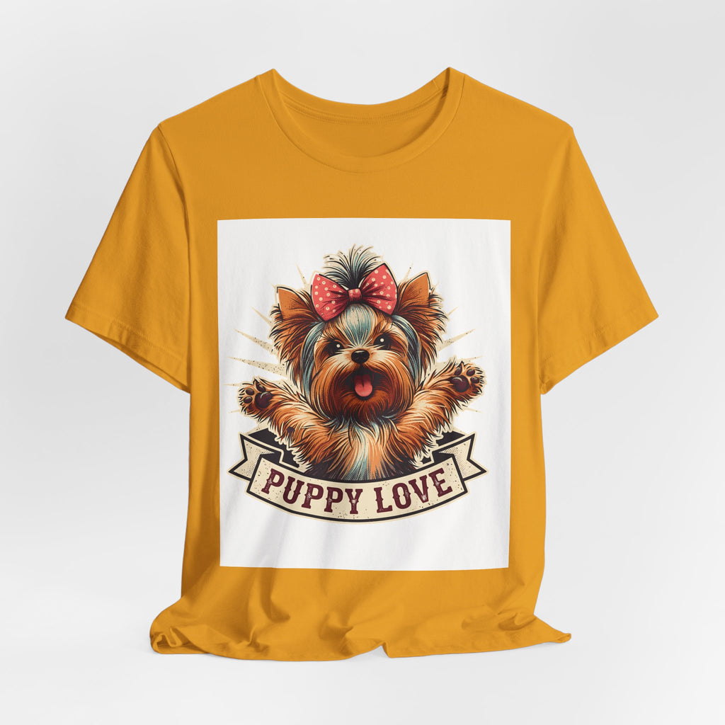 Puppy Love Tee — Cute Yorkie Dog Graphic T-Shirt