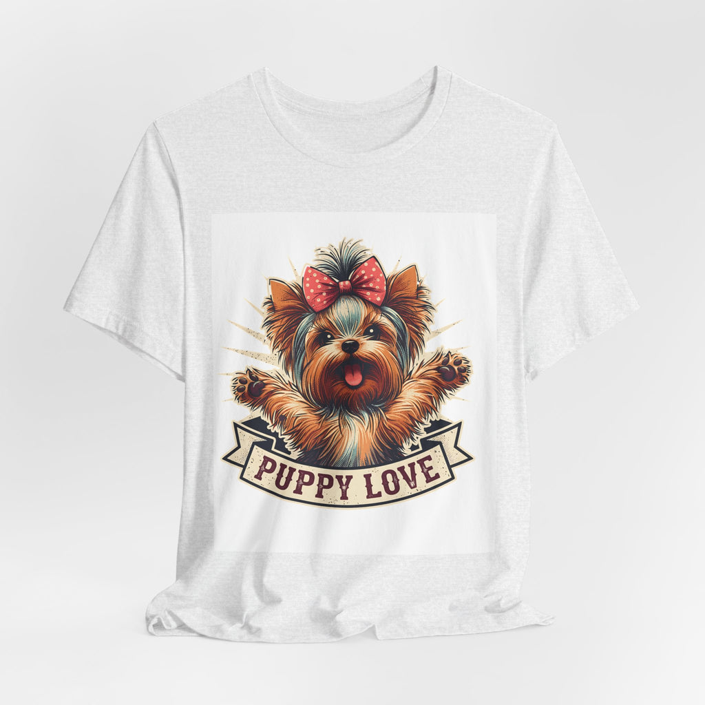 Puppy Love Tee — Cute Yorkie Dog Graphic T-Shirt