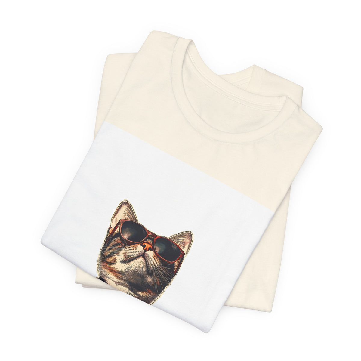 Cat in Sunglasses Hawaiian Shirt T-Shirt — Cool Vacation Cat Tee