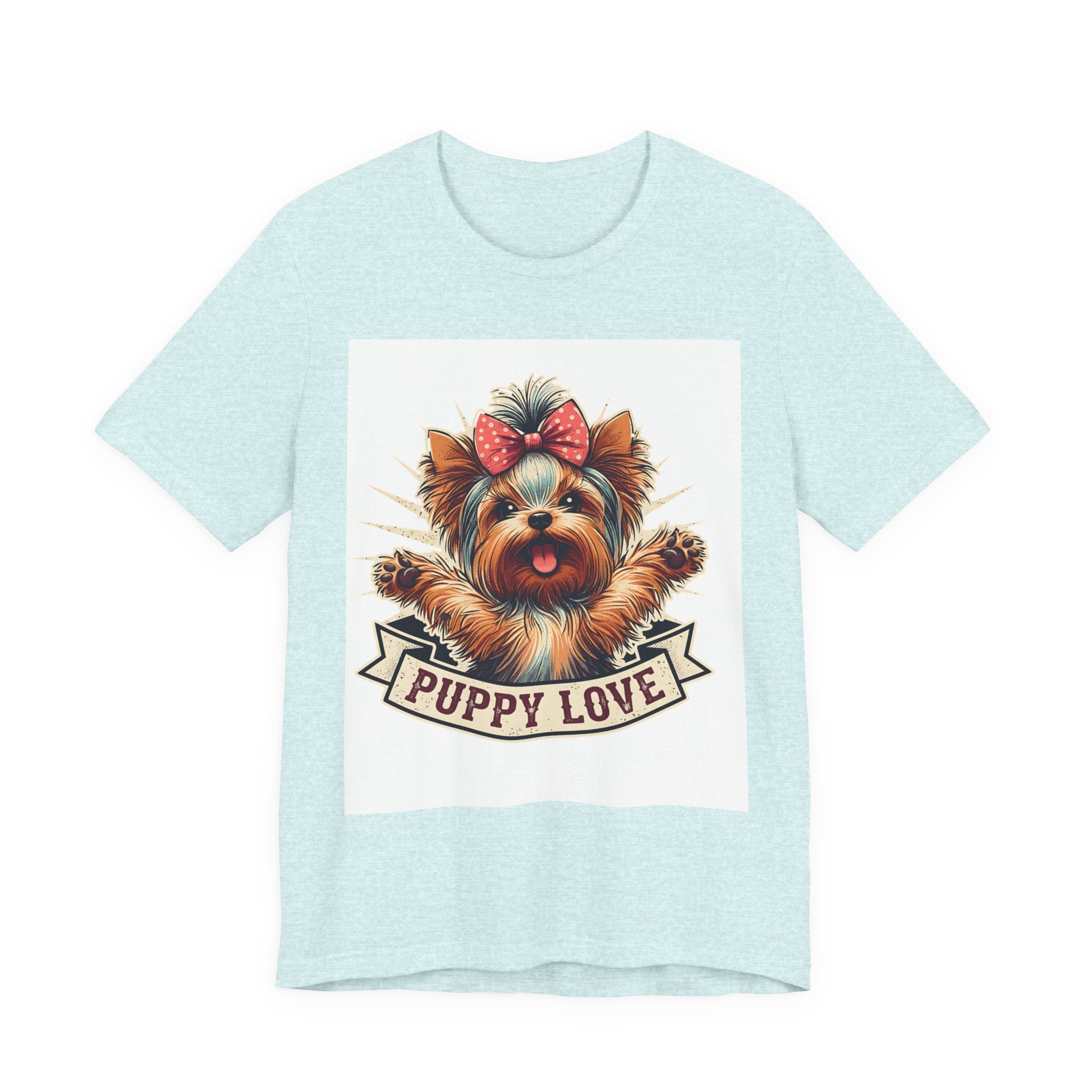 Puppy Love Tee — Cute Yorkie Dog Graphic T-Shirt
