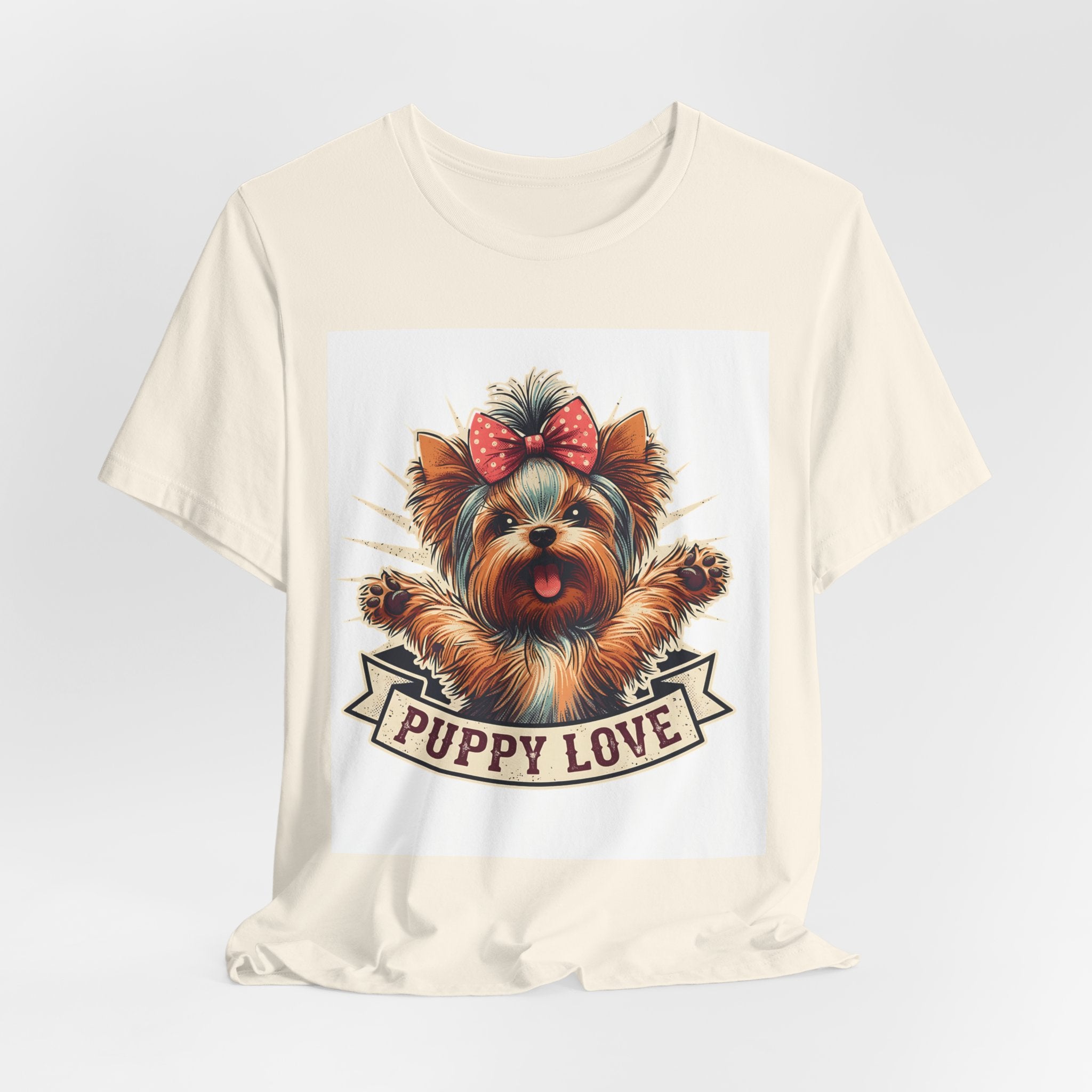Puppy Love Tee — Cute Yorkie Dog Graphic T-Shirt