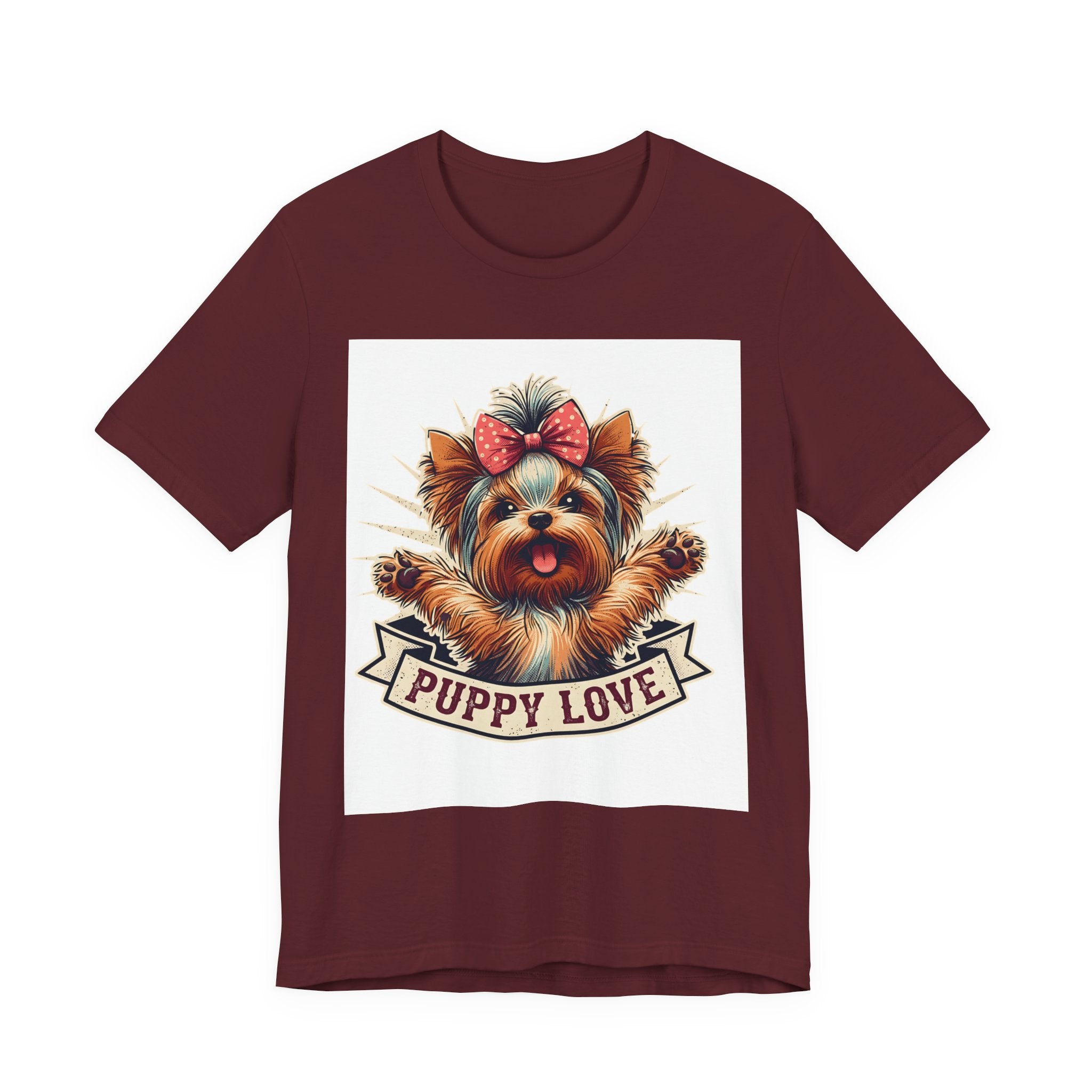 Puppy Love Tee — Cute Yorkie Dog Graphic T-Shirt