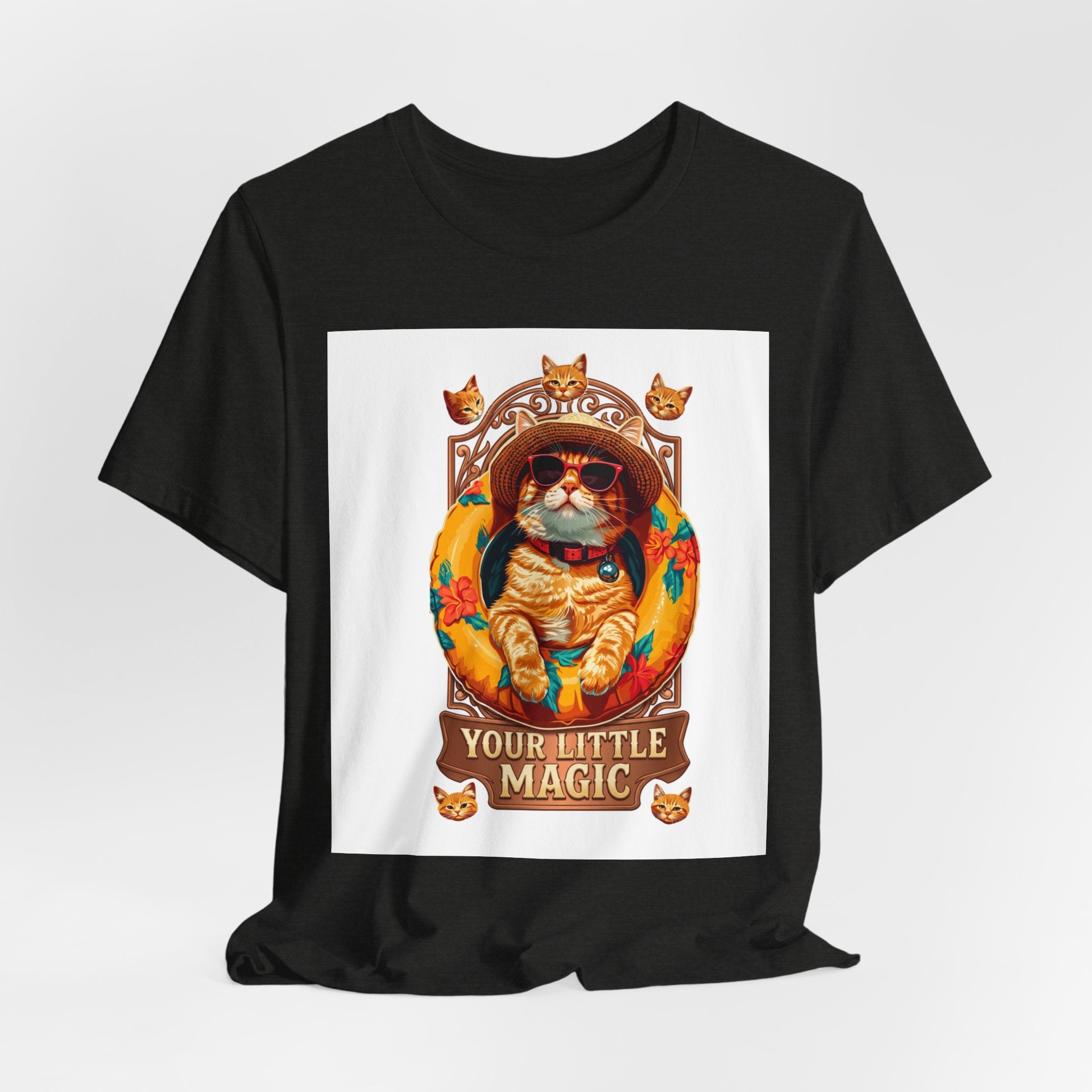 Cat Astronaut T-Shirt — "You're My Little Magic" Retro Space Cat Tee