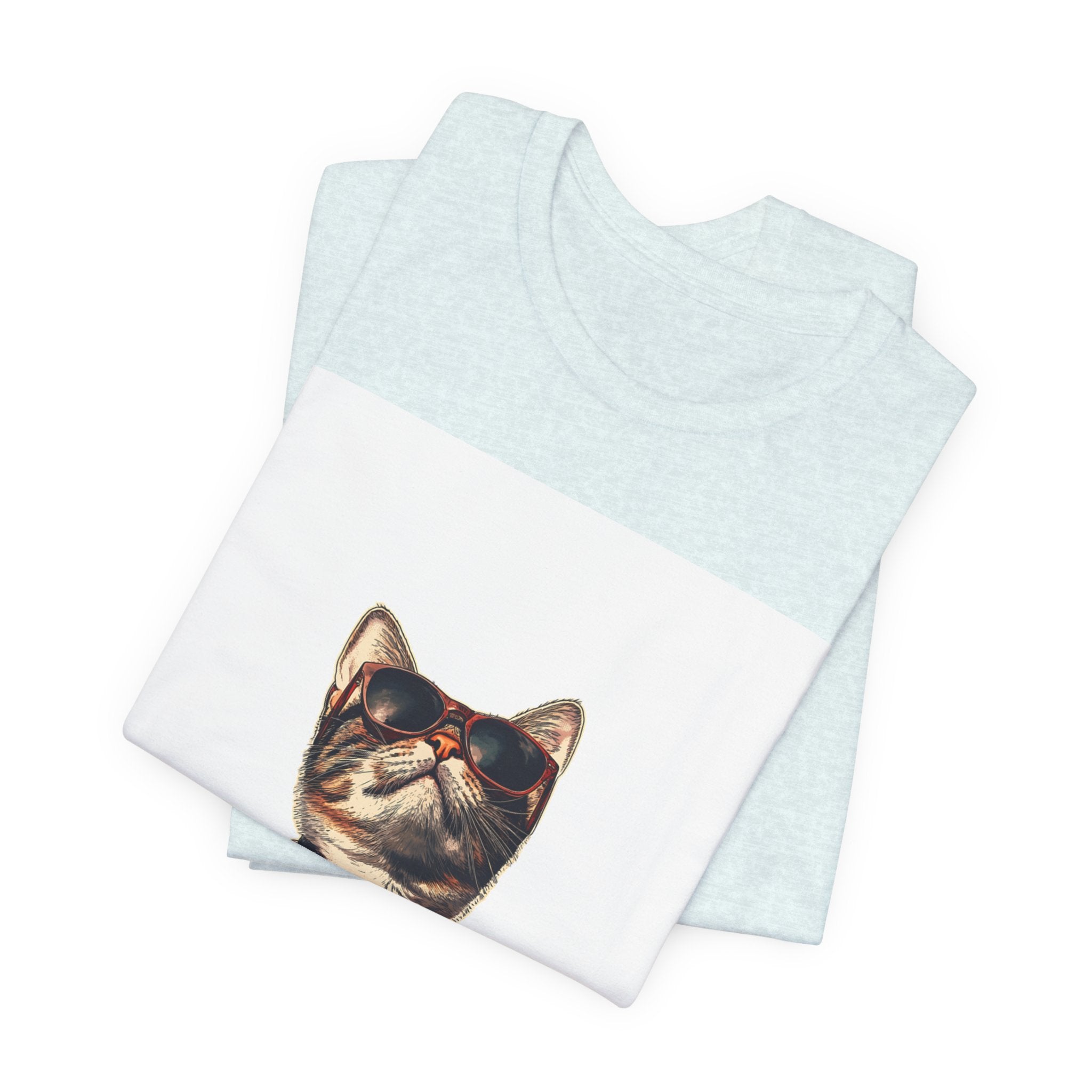 Cat in Sunglasses Hawaiian Shirt T-Shirt — Cool Vacation Cat Tee