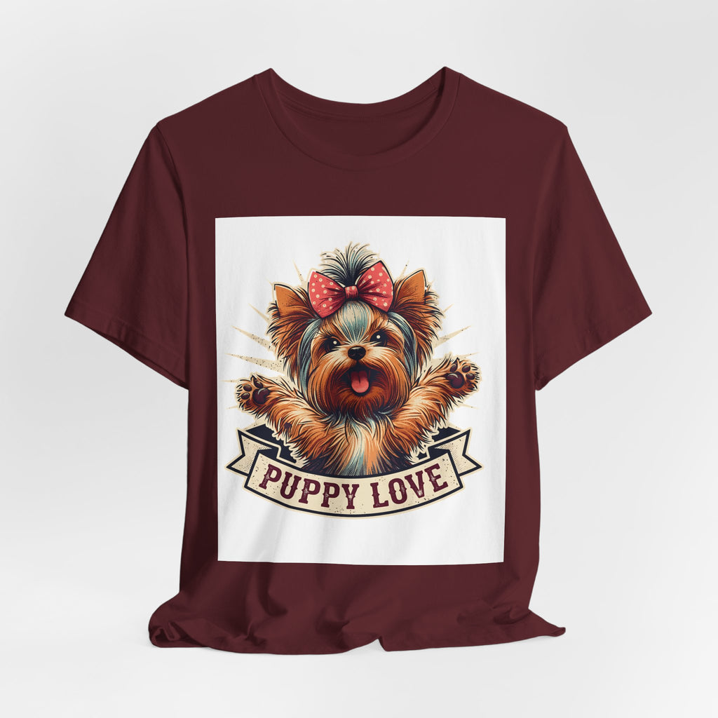 Puppy Love Tee — Cute Yorkie Dog Graphic T-Shirt