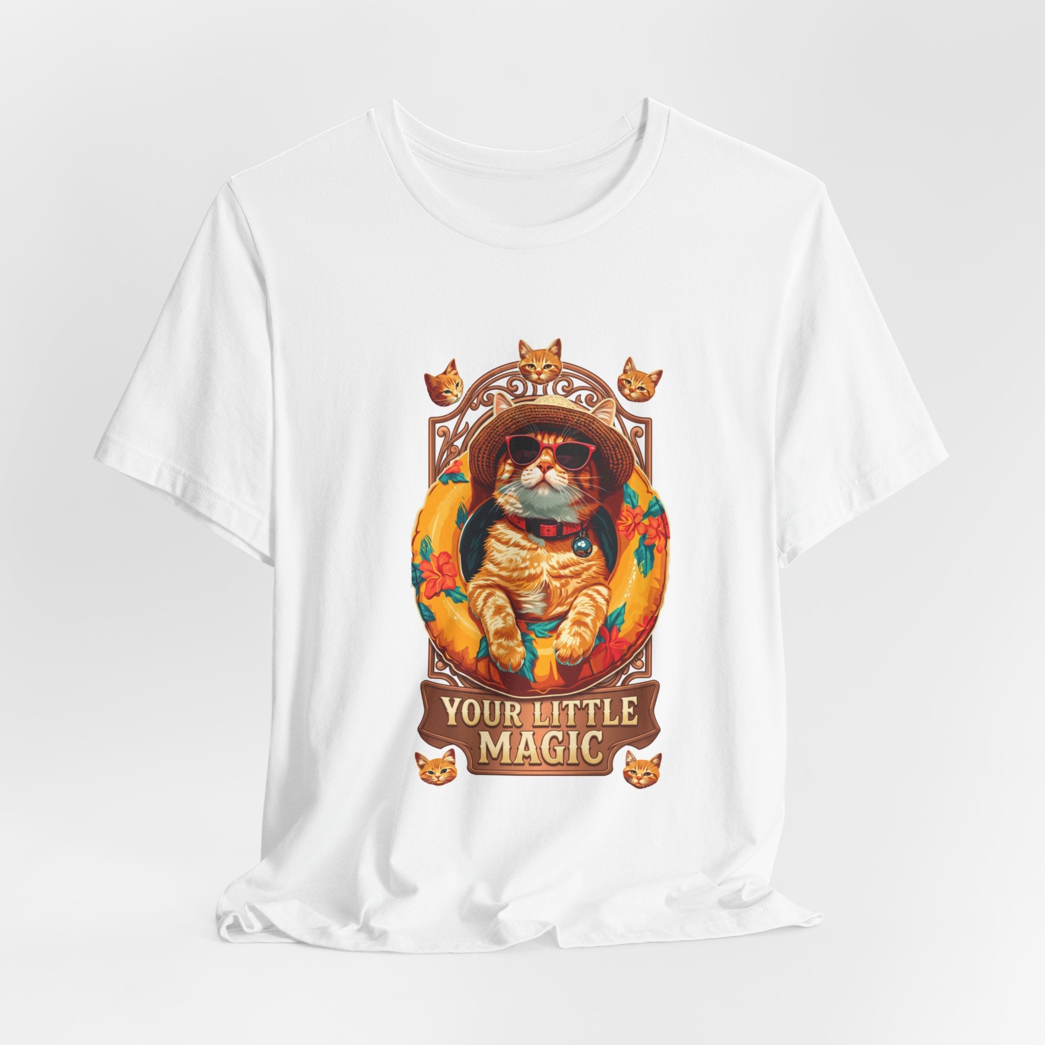 Cat Astronaut T-Shirt — "You're My Little Magic" Retro Space Cat Tee