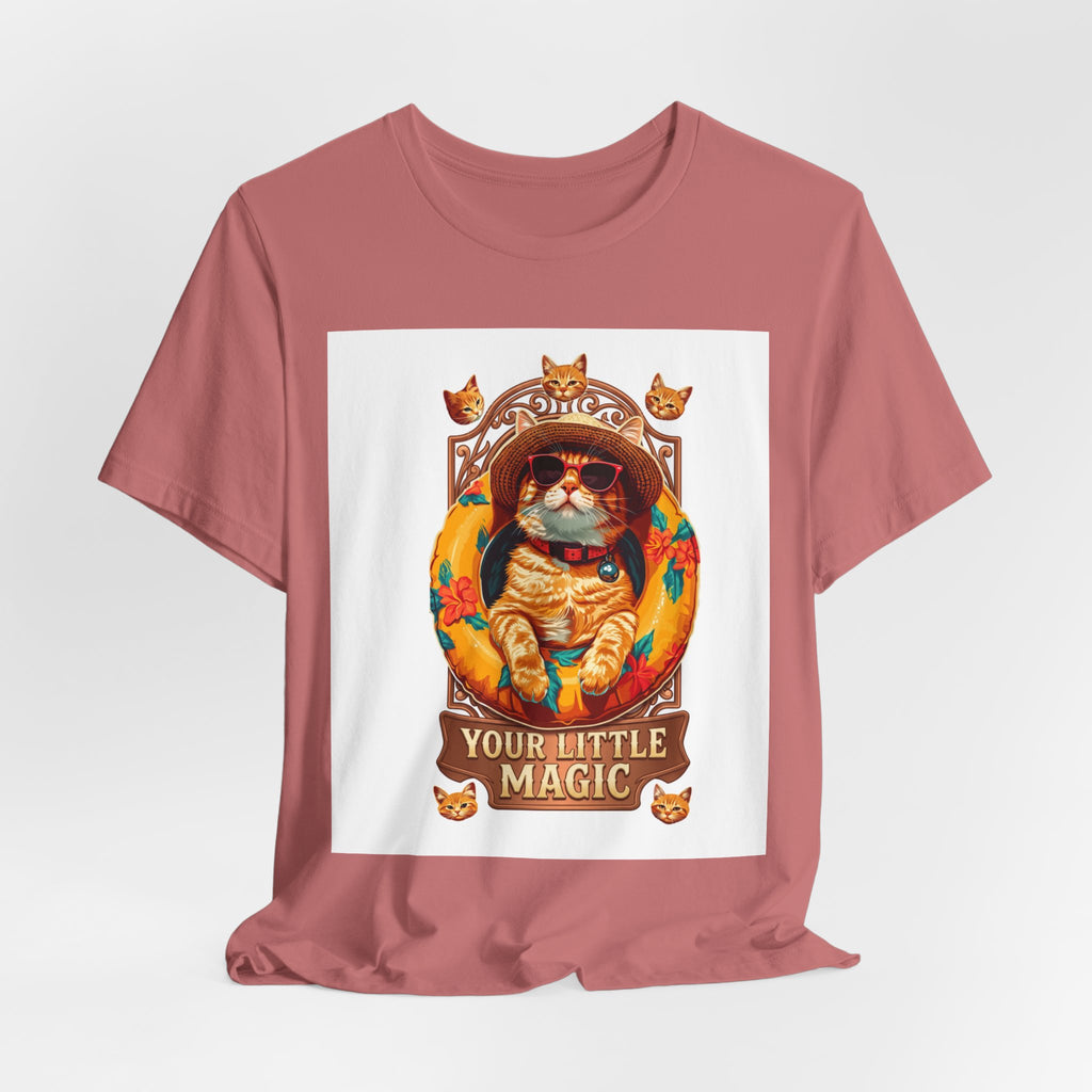 Cat Astronaut T-Shirt — "You're My Little Magic" Retro Space Cat Tee
