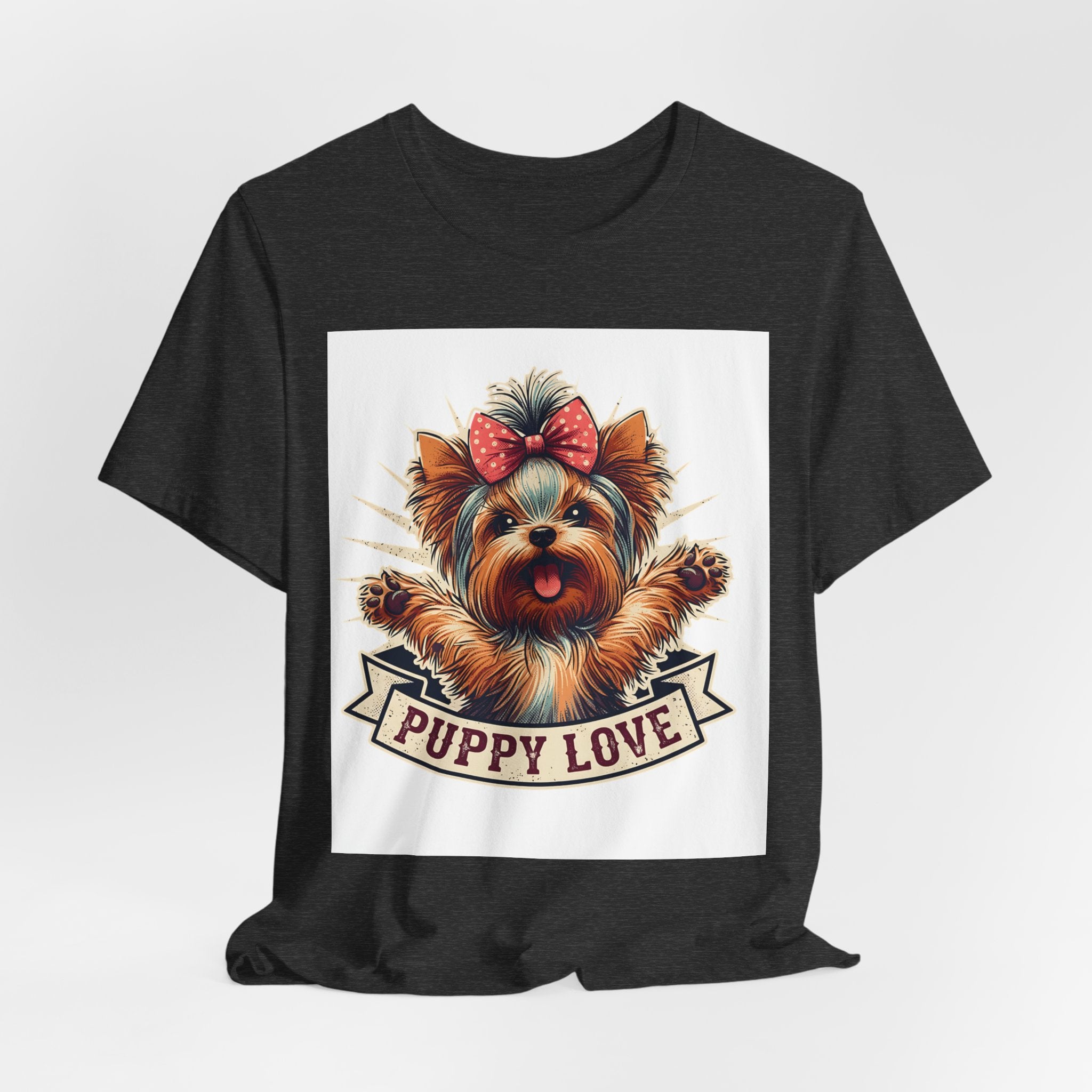 Puppy Love Tee — Cute Yorkie Dog Graphic T-Shirt