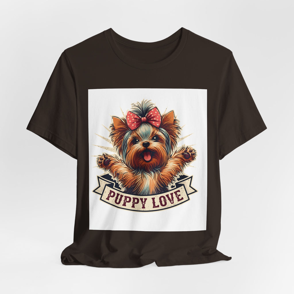 Puppy Love Tee — Cute Yorkie Dog Graphic T-Shirt
