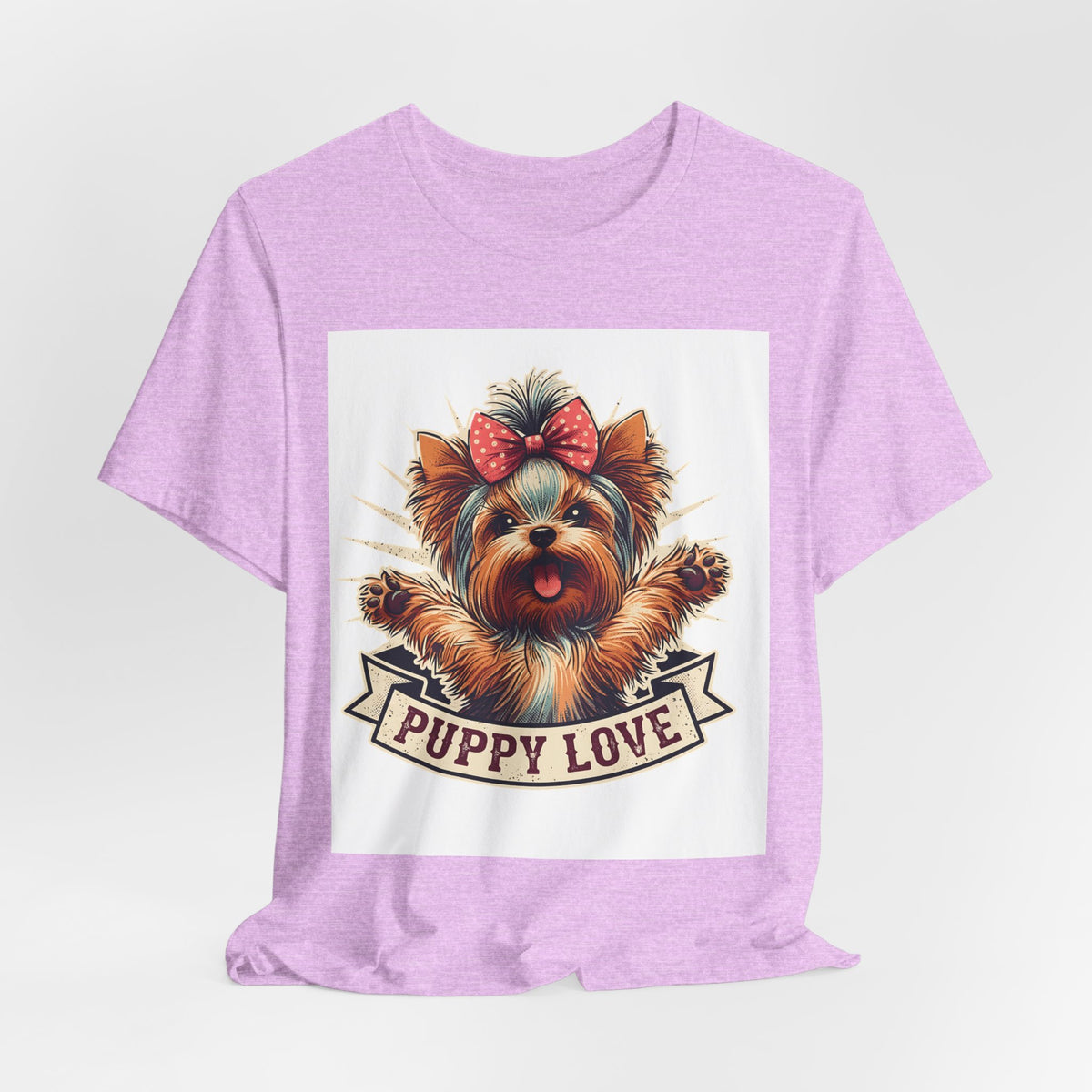 Puppy Love Tee — Cute Yorkie Dog Graphic T-Shirt