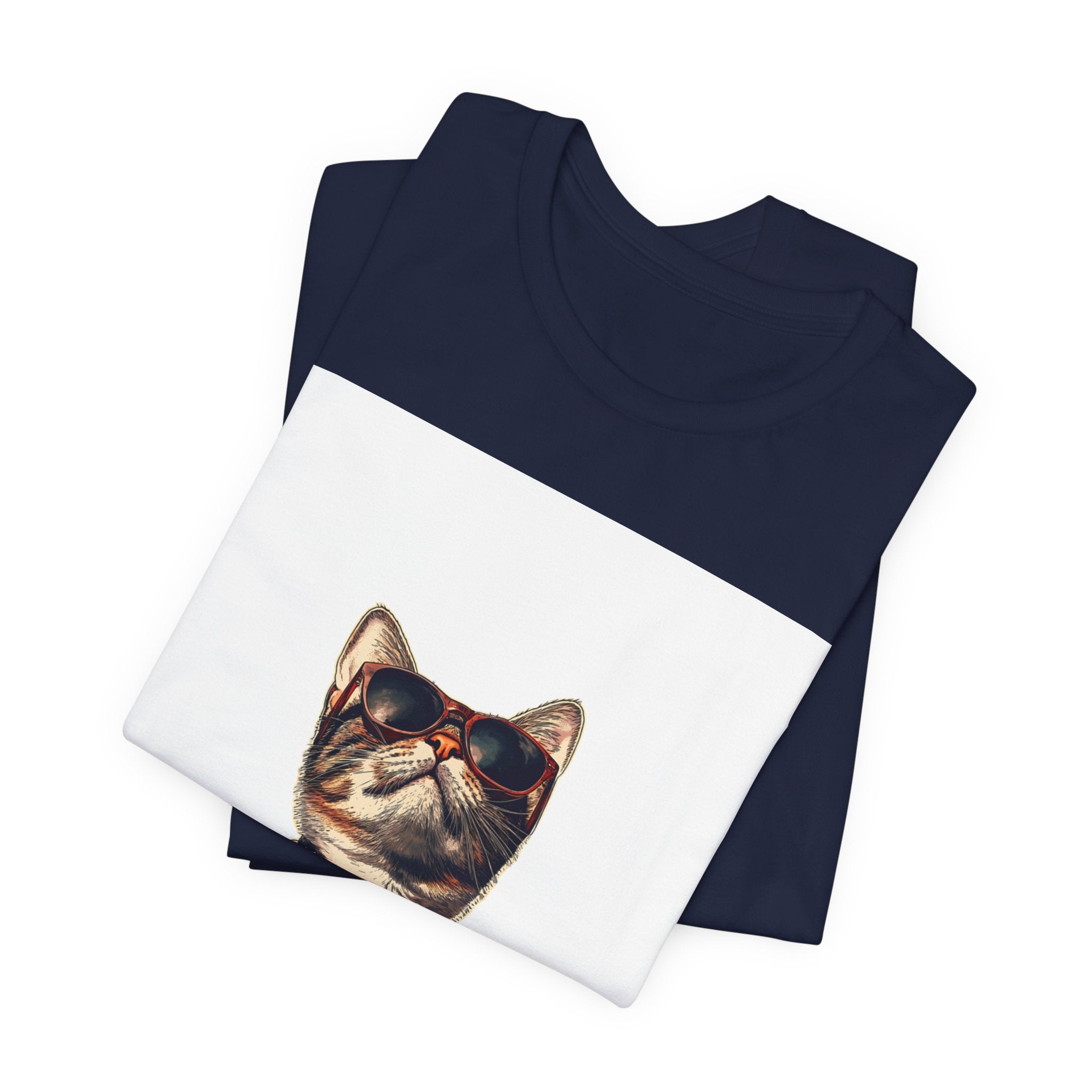 Cat in Sunglasses Hawaiian Shirt T-Shirt — Cool Vacation Cat Tee
