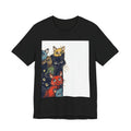 Cat Stack Graphic Tee — Colorful Cute Cats Illustration T-Shirt