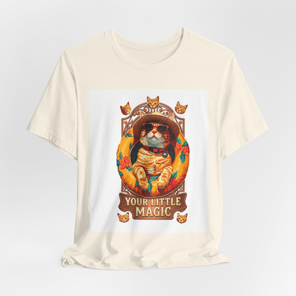 Cat Astronaut T-Shirt — "You're My Little Magic" Retro Space Cat Tee