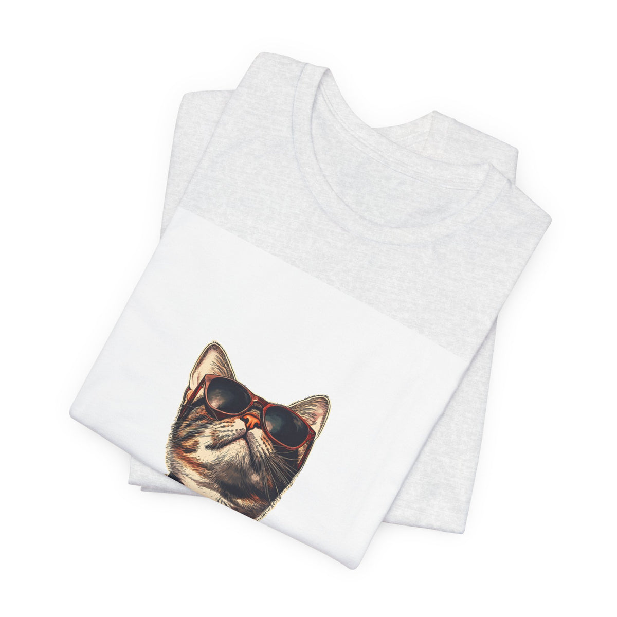 Cat in Sunglasses Hawaiian Shirt T-Shirt — Cool Vacation Cat Tee